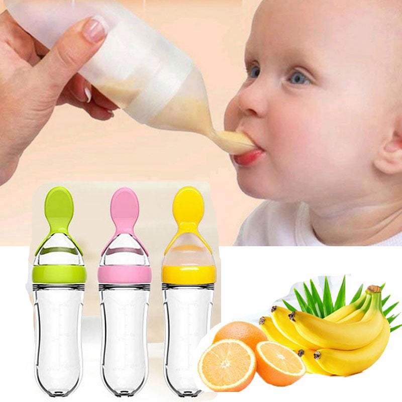 Biberon avec cuillère pour nouveau-né | EasyBottle™ - Authentique bébé