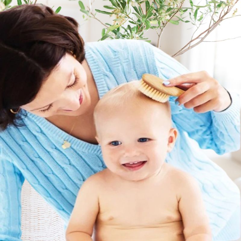 KOBY™- Ensemble de Brosses en bois pour bébé et enfant - Authentique bébé
