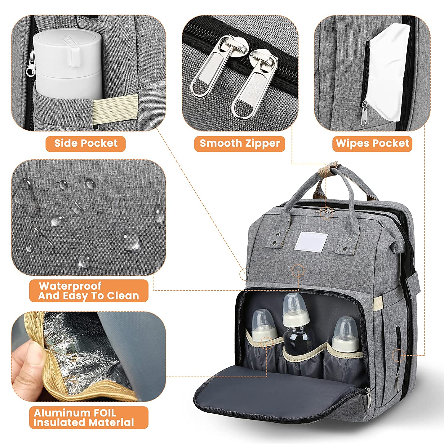 Sac à langer portatif | Berceau de voyage BabyNappy™ - Authentique bébé
