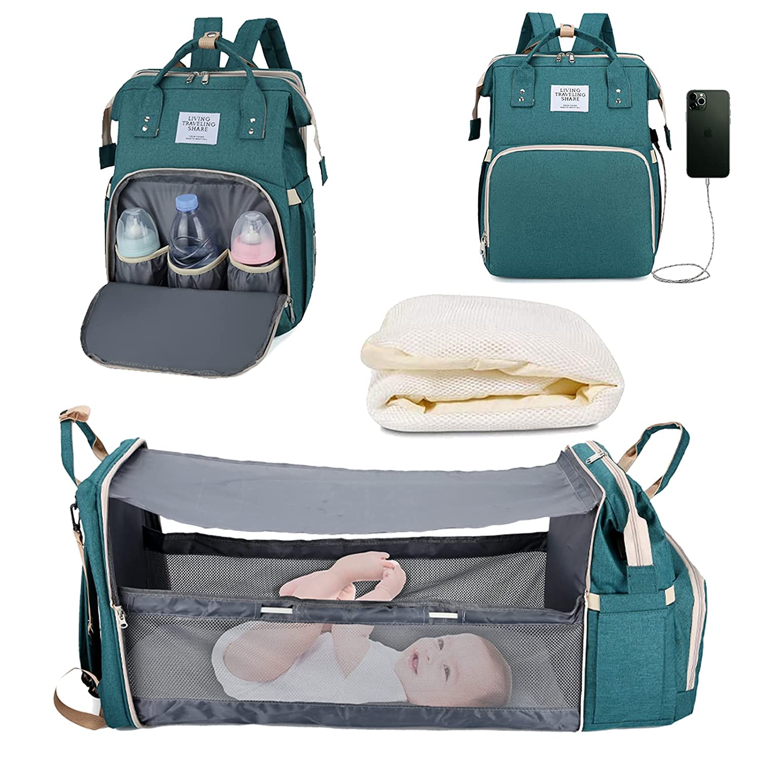 Sac à langer portatif | Berceau de voyage BabyNappy™ - Authentique bébé