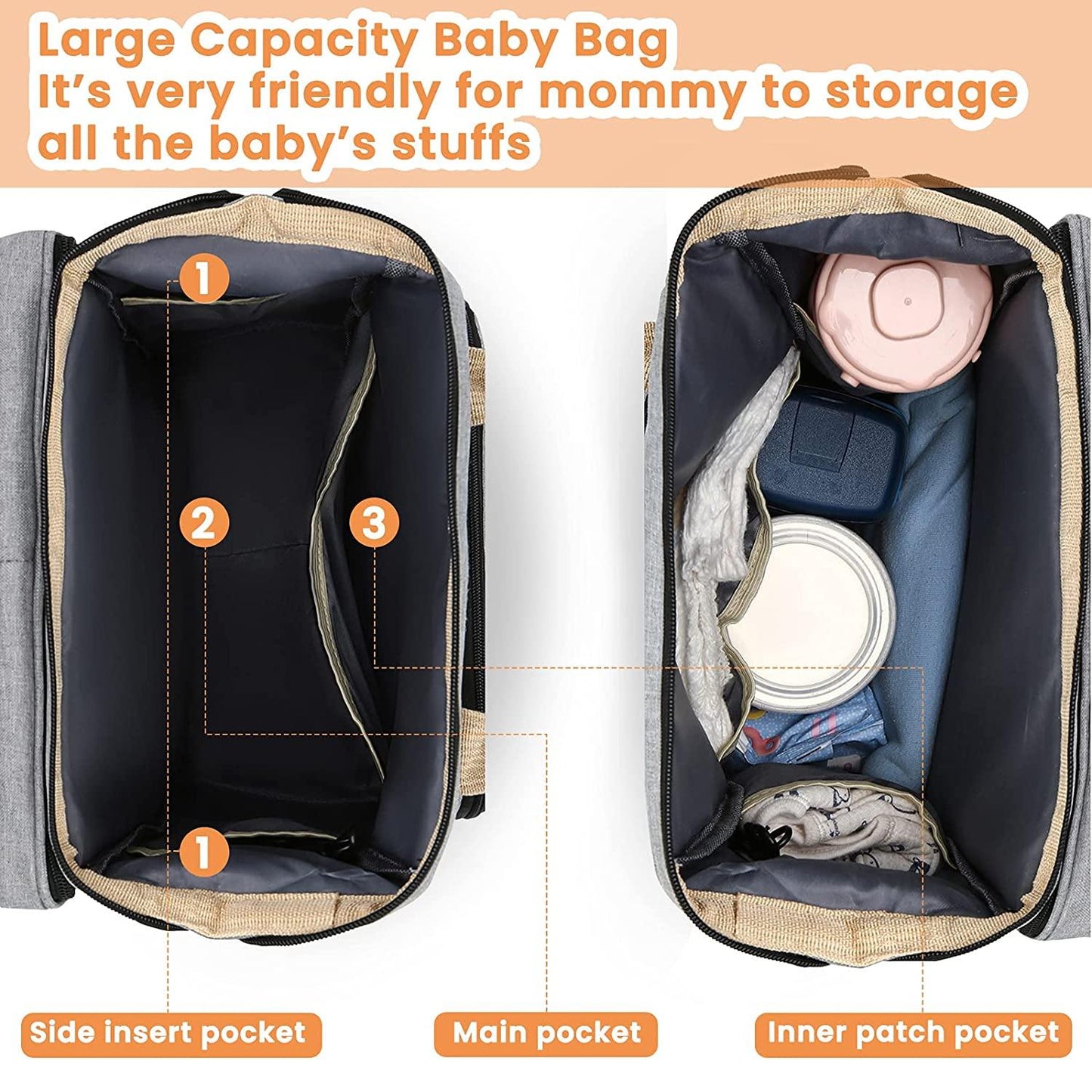 Sac à langer portatif | Berceau de voyage BabyNappy™ - Authentique bébé