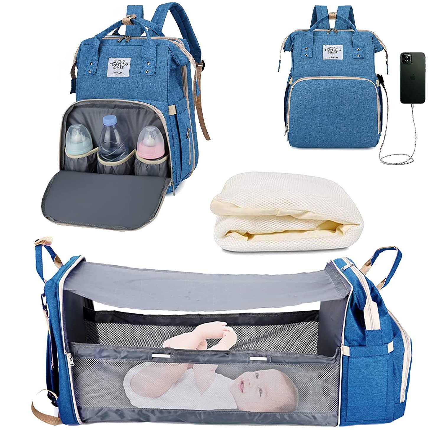 Sac à langer portatif | Berceau de voyage BabyNappy™ - Authentique bébé